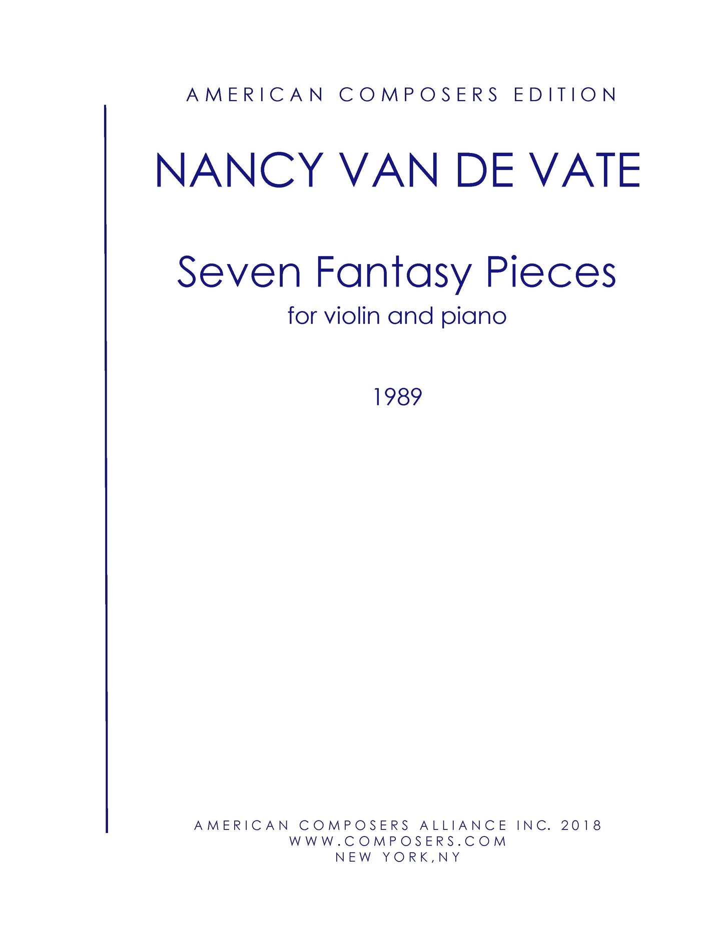 SEVEN FANTASY PIECES FOR VIOLIN AND PIANO