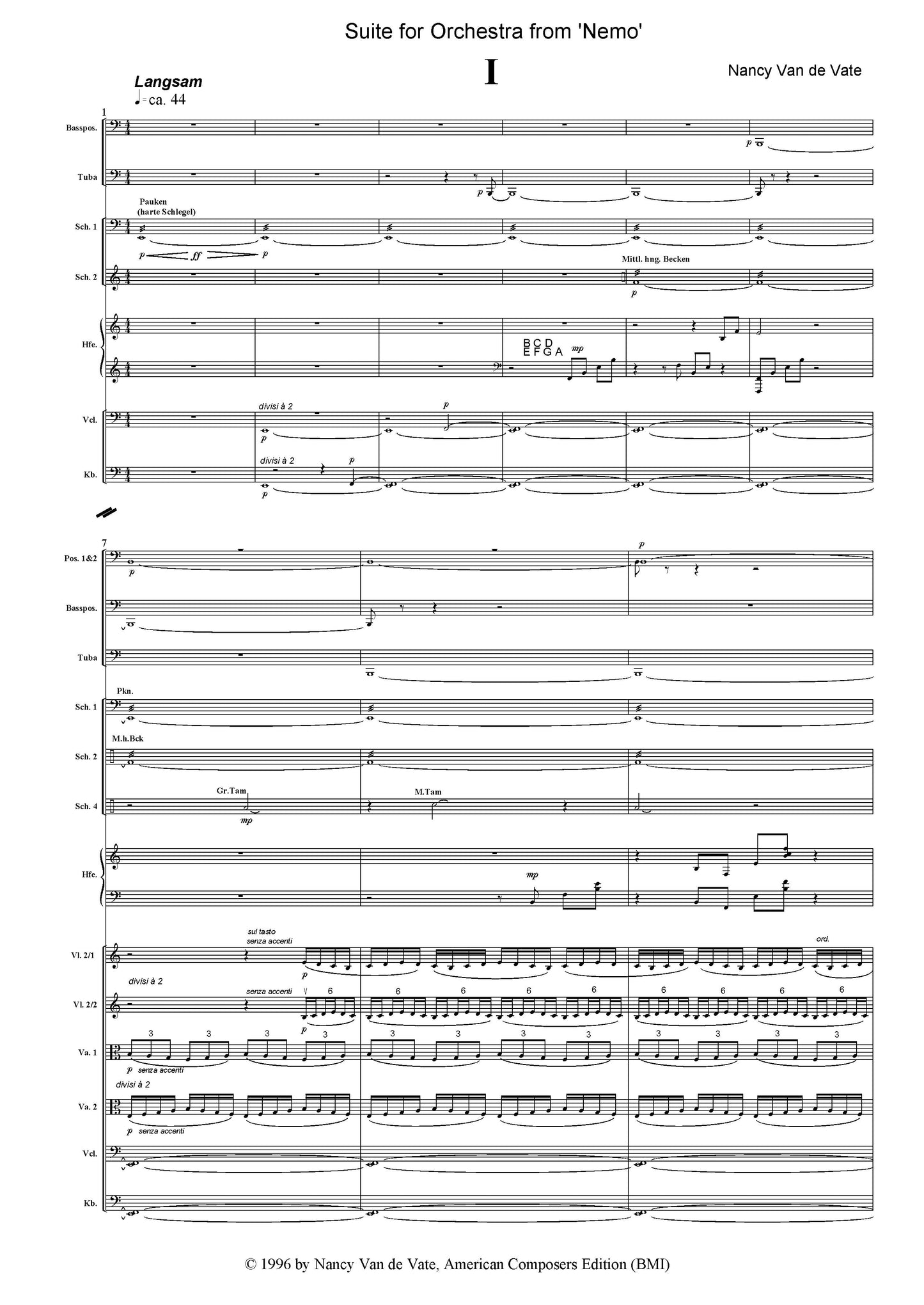 SUITE FOR ORCHESTRA FROM 'NEMO'