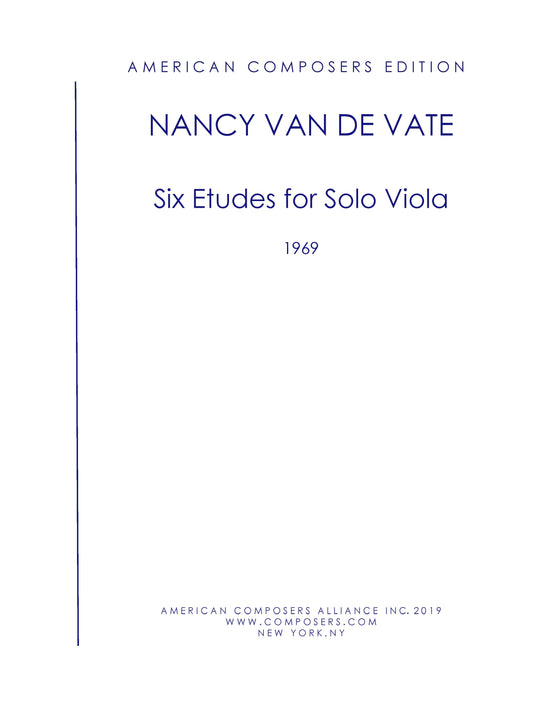 SIX ETUDES FOR SOLO VIOLA