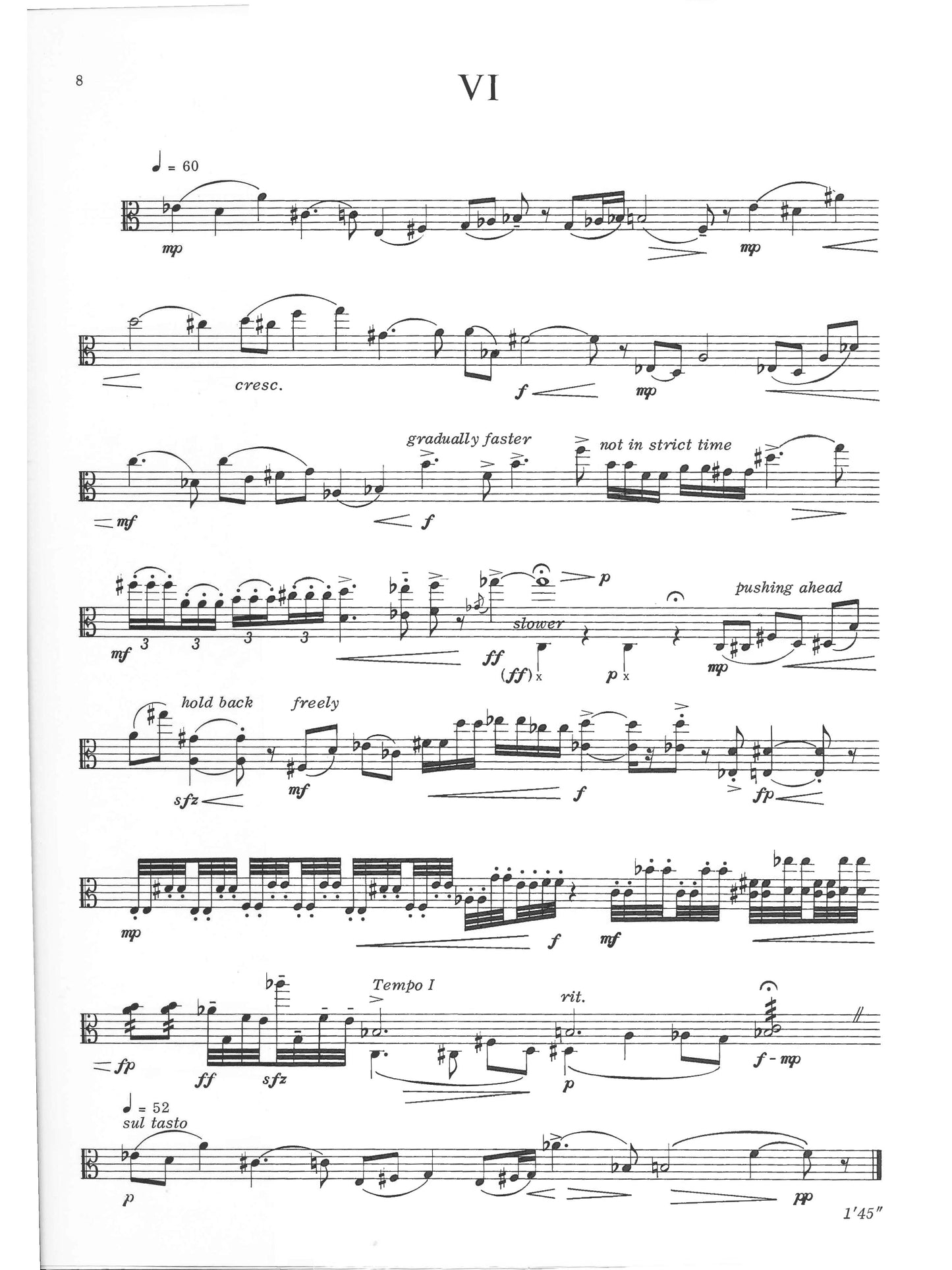 SIX ETUDES FOR SOLO VIOLA