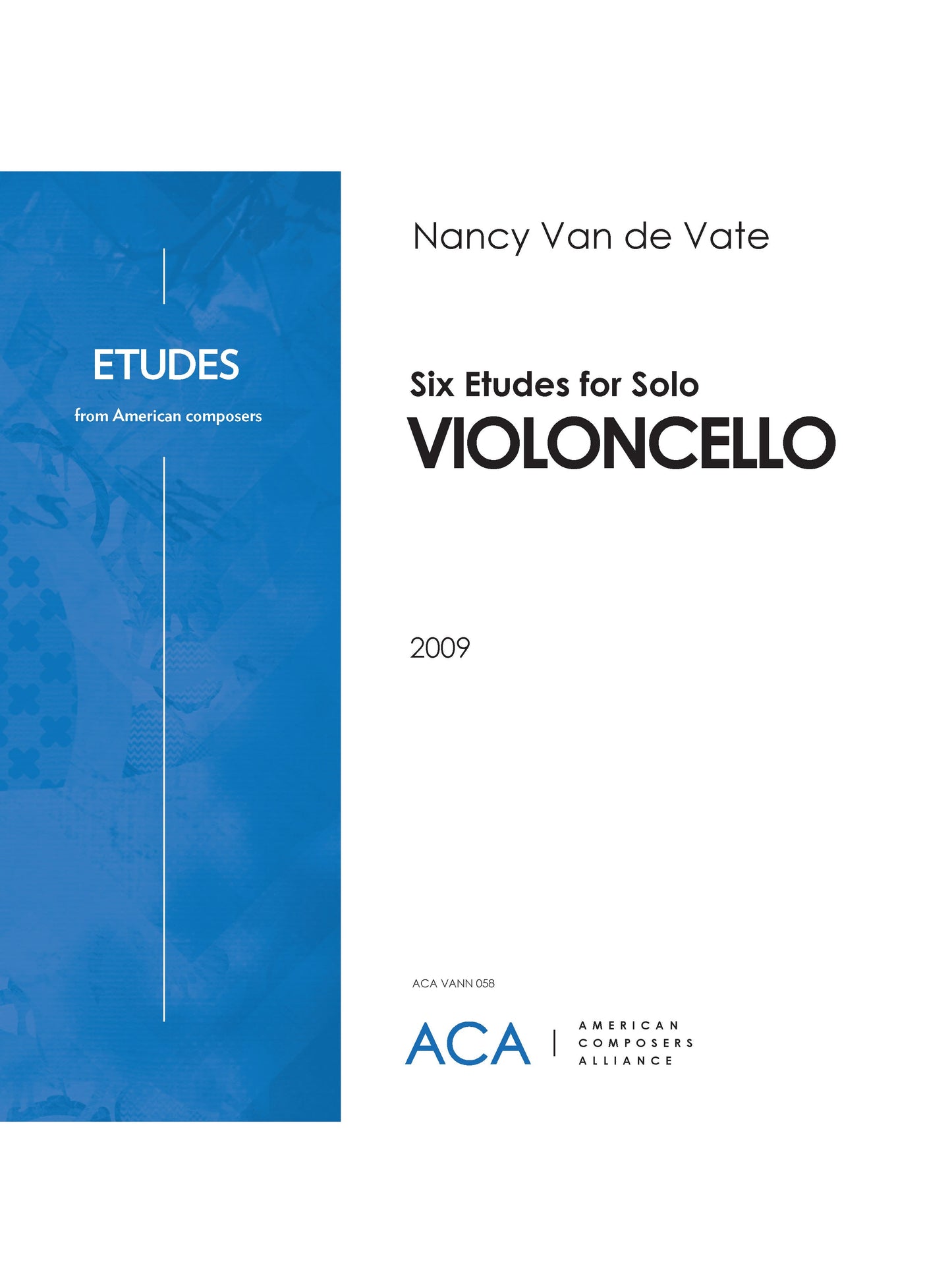 SIX ETUDES FOR SOLO CELLO