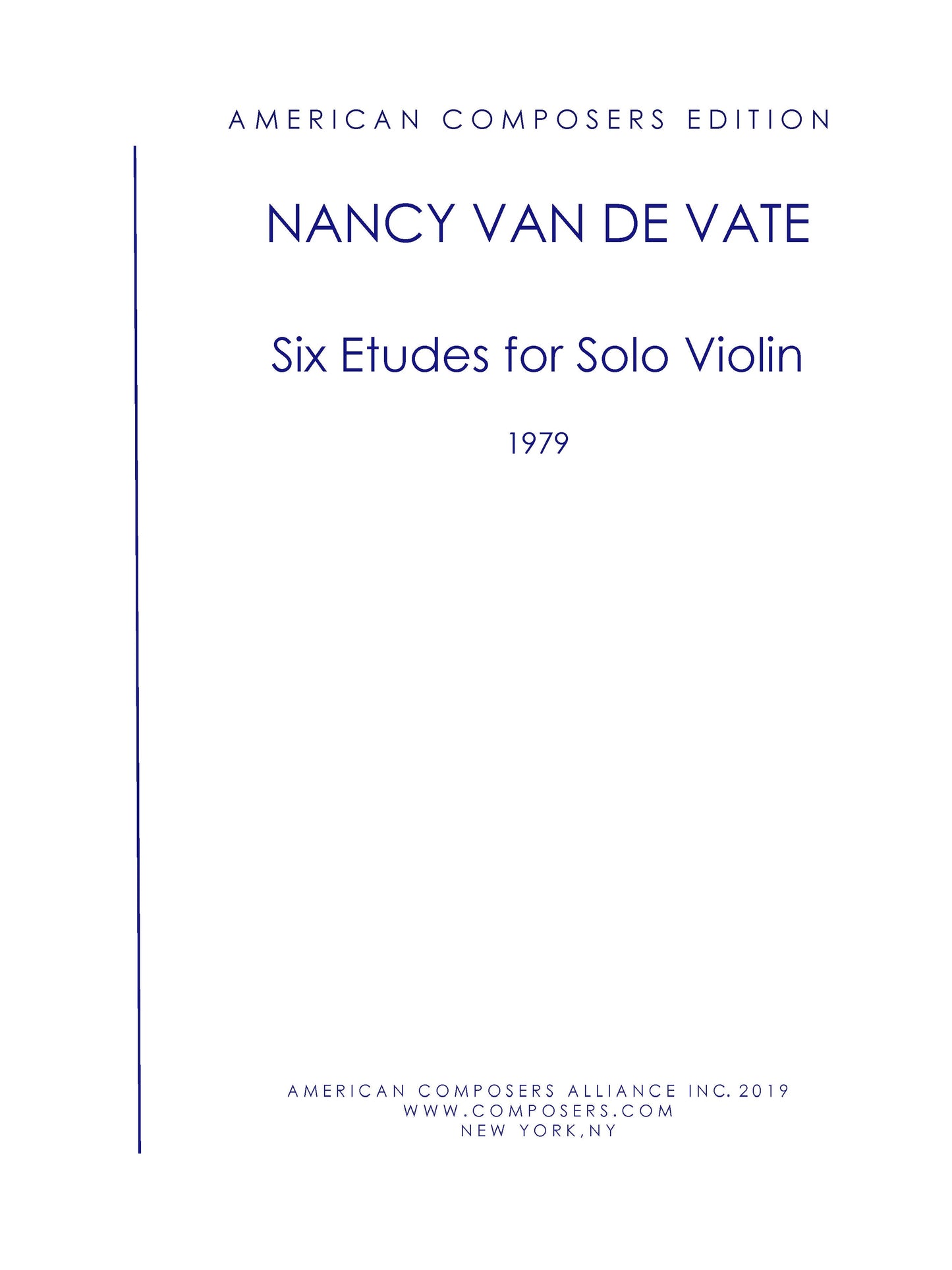 SIX ETUDES FOR SOLO VIOLIN