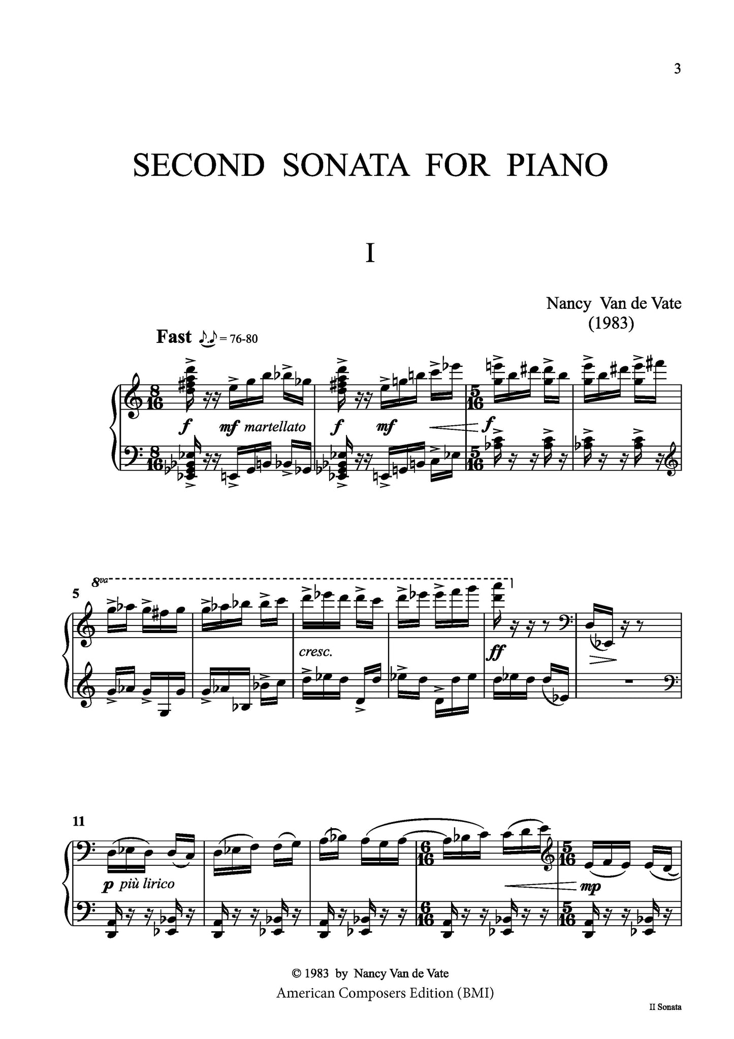 SONATA No. 2 for PIANO