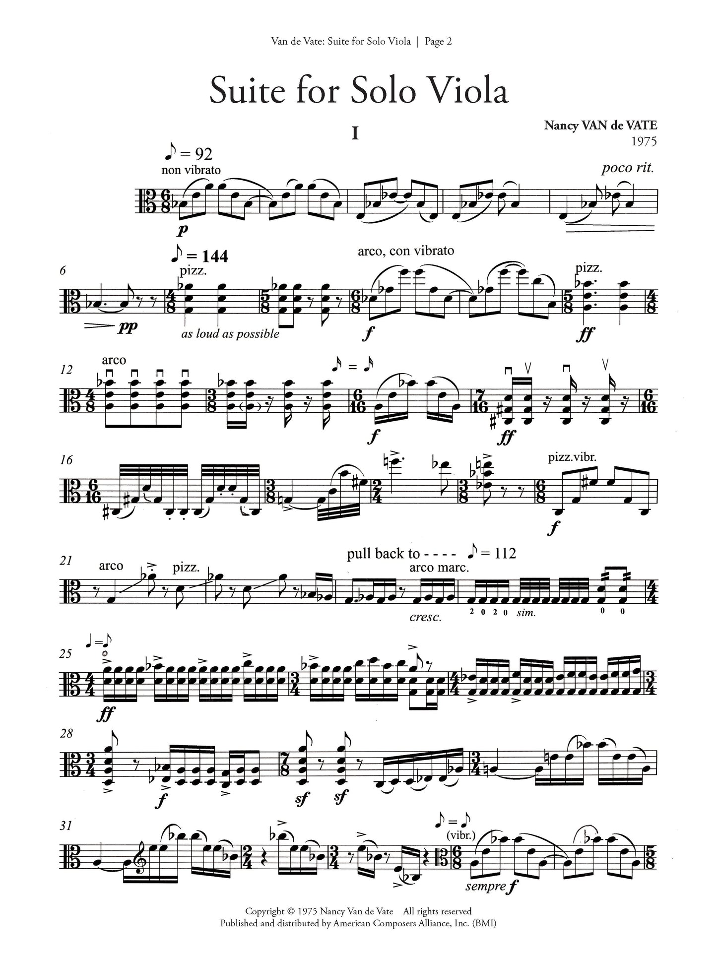 SUITE FOR SOLO VIOLA