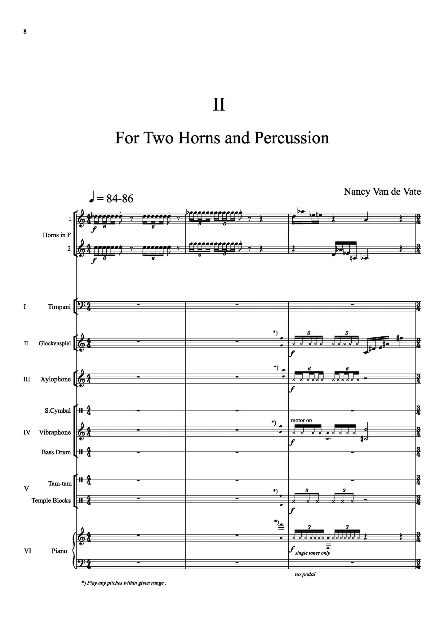 THREE SOUND PIECES FOR BRASS AND PERCUSSION