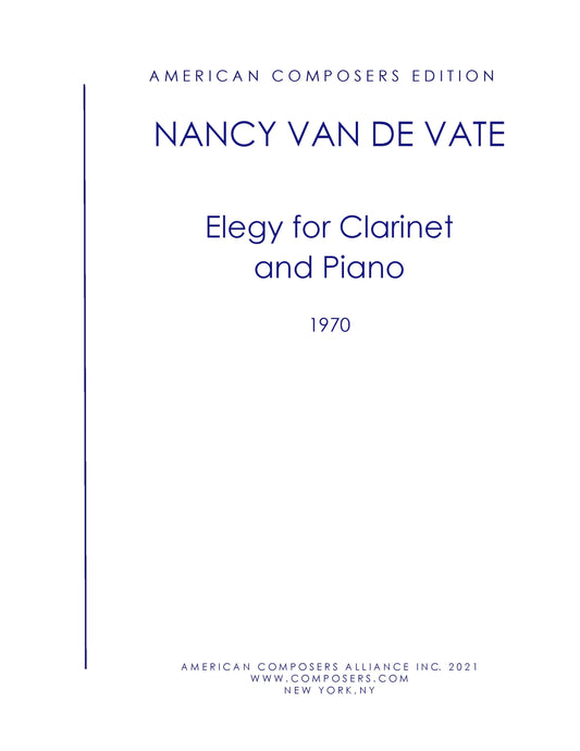 ELEGY FOR CLARINET AND PIANO