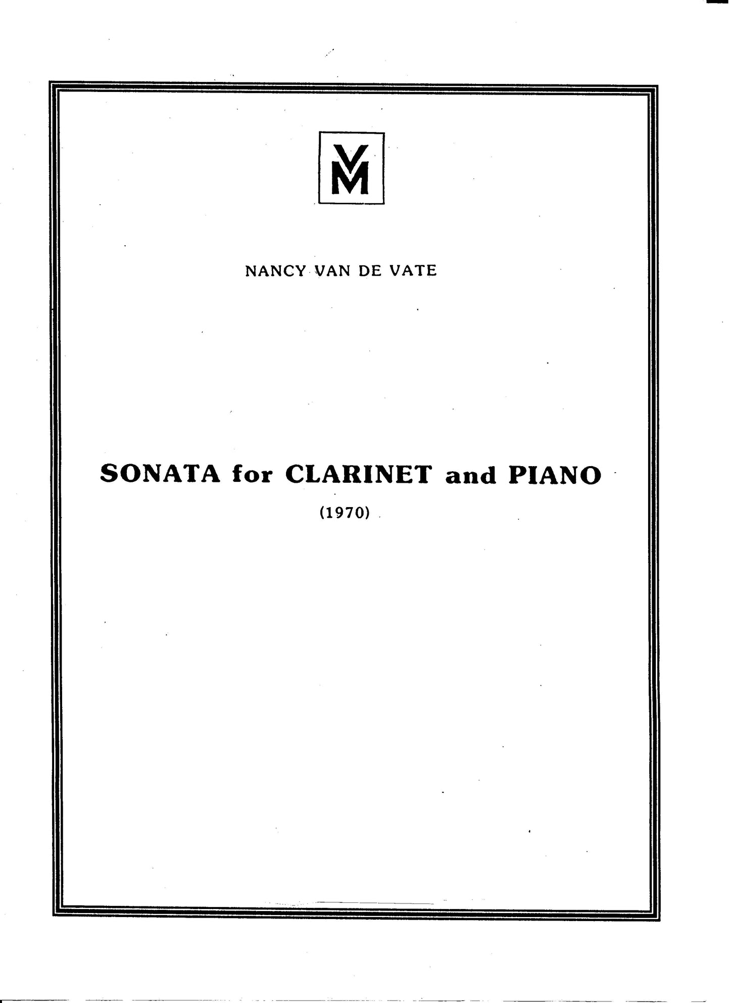 SONATA FOR CLARINET AND PIANO