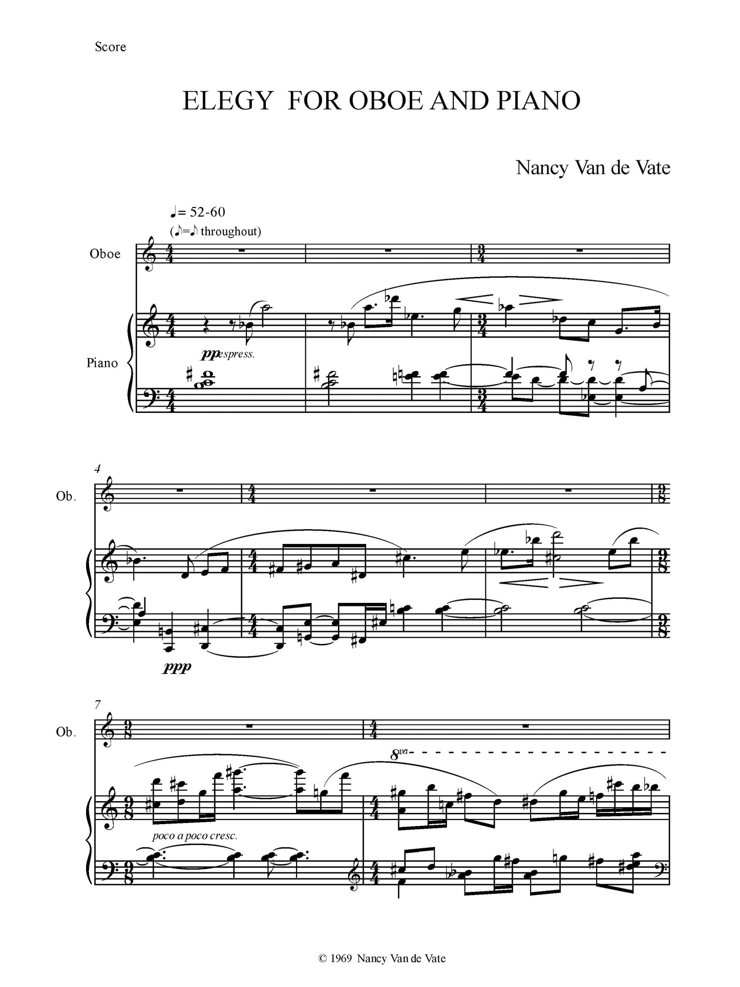 ELEGY FOR OBOE AND PIANO