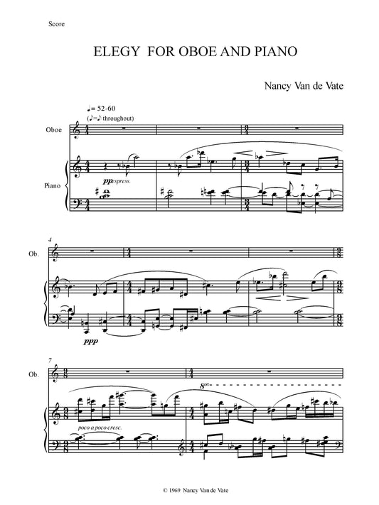 ELEGY FOR OBOE AND PIANO