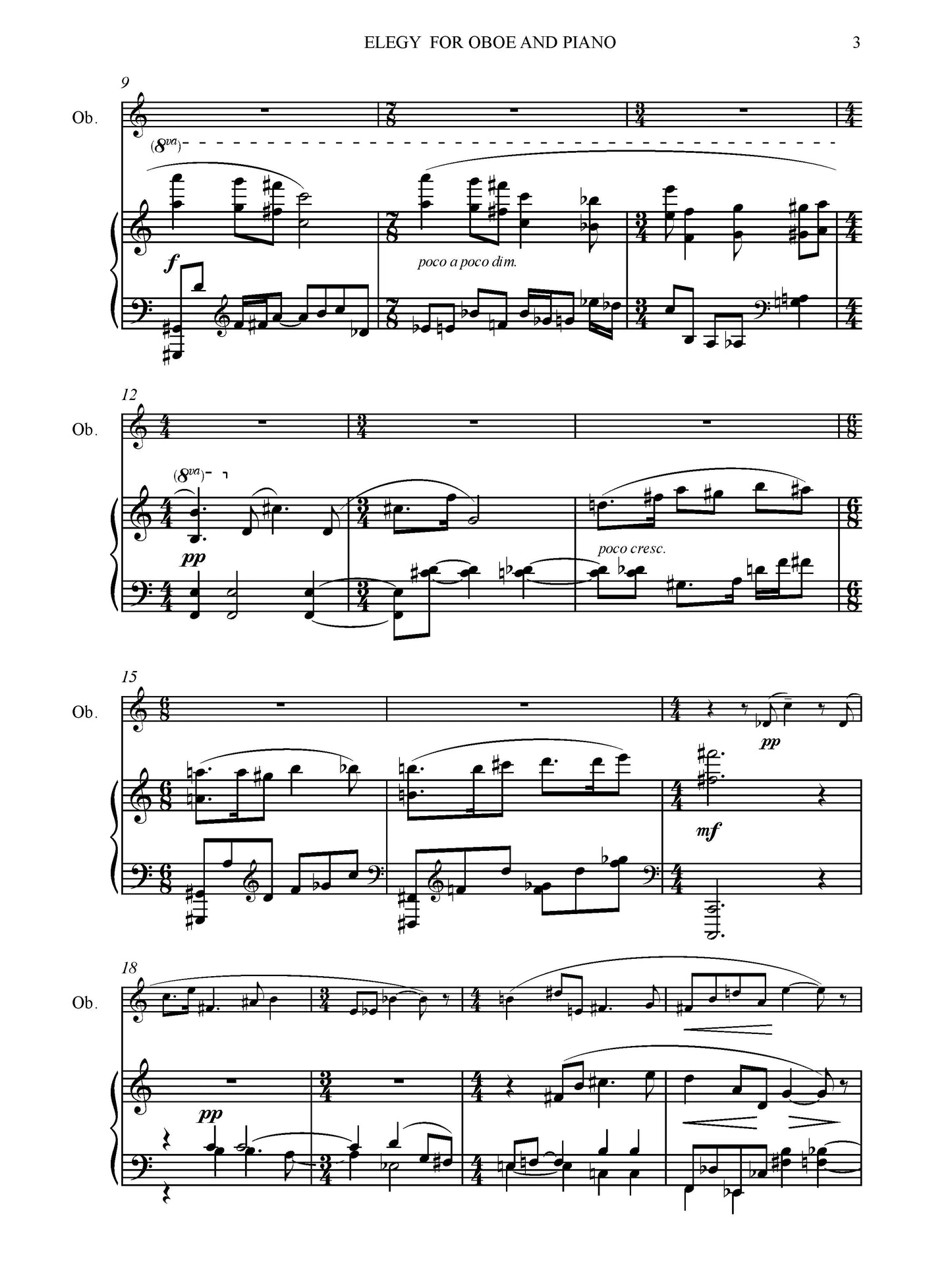 ELEGY FOR OBOE AND PIANO