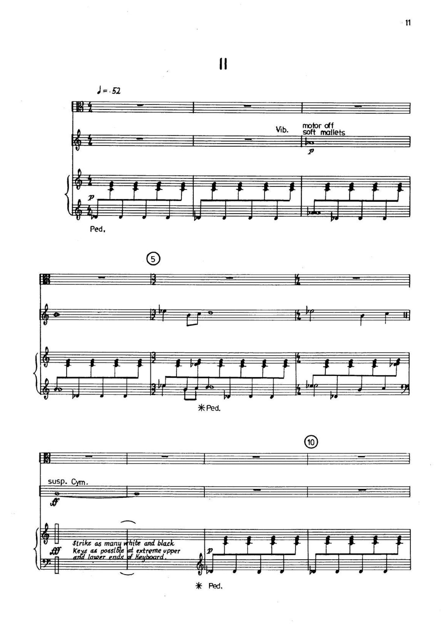 MUSIC FOR VIOLA, PERCUSSION AND PIANO