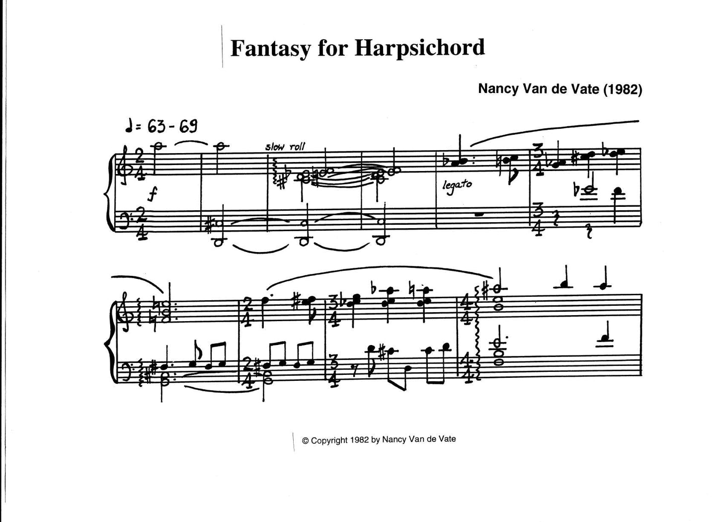 FANTASY FOR HARPSICHORD