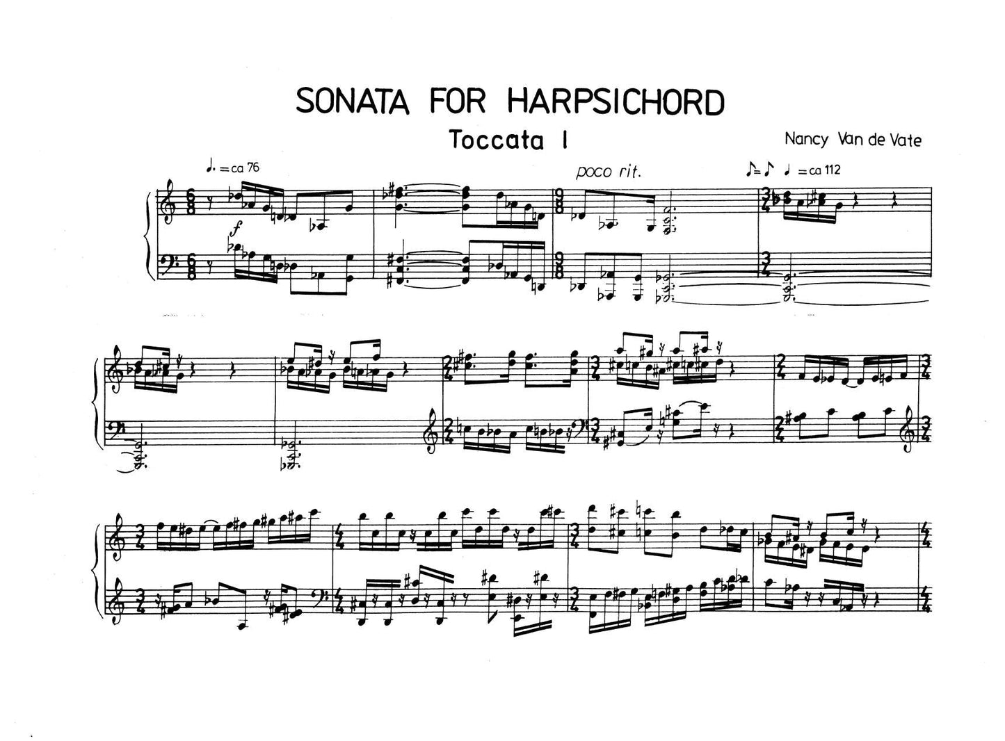 SONATA FOR HARPSICHORD