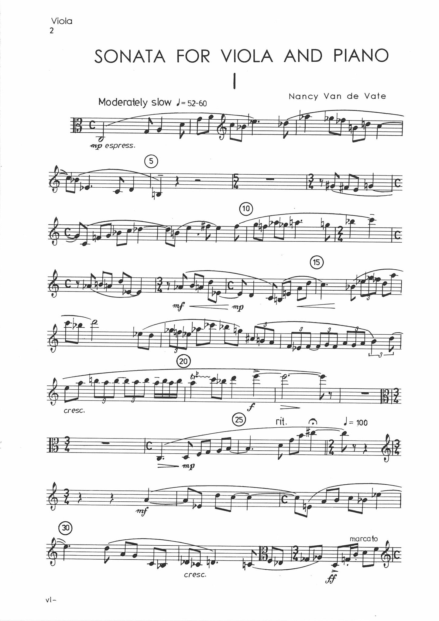 SONATA FOR VIOLA AND PIANO