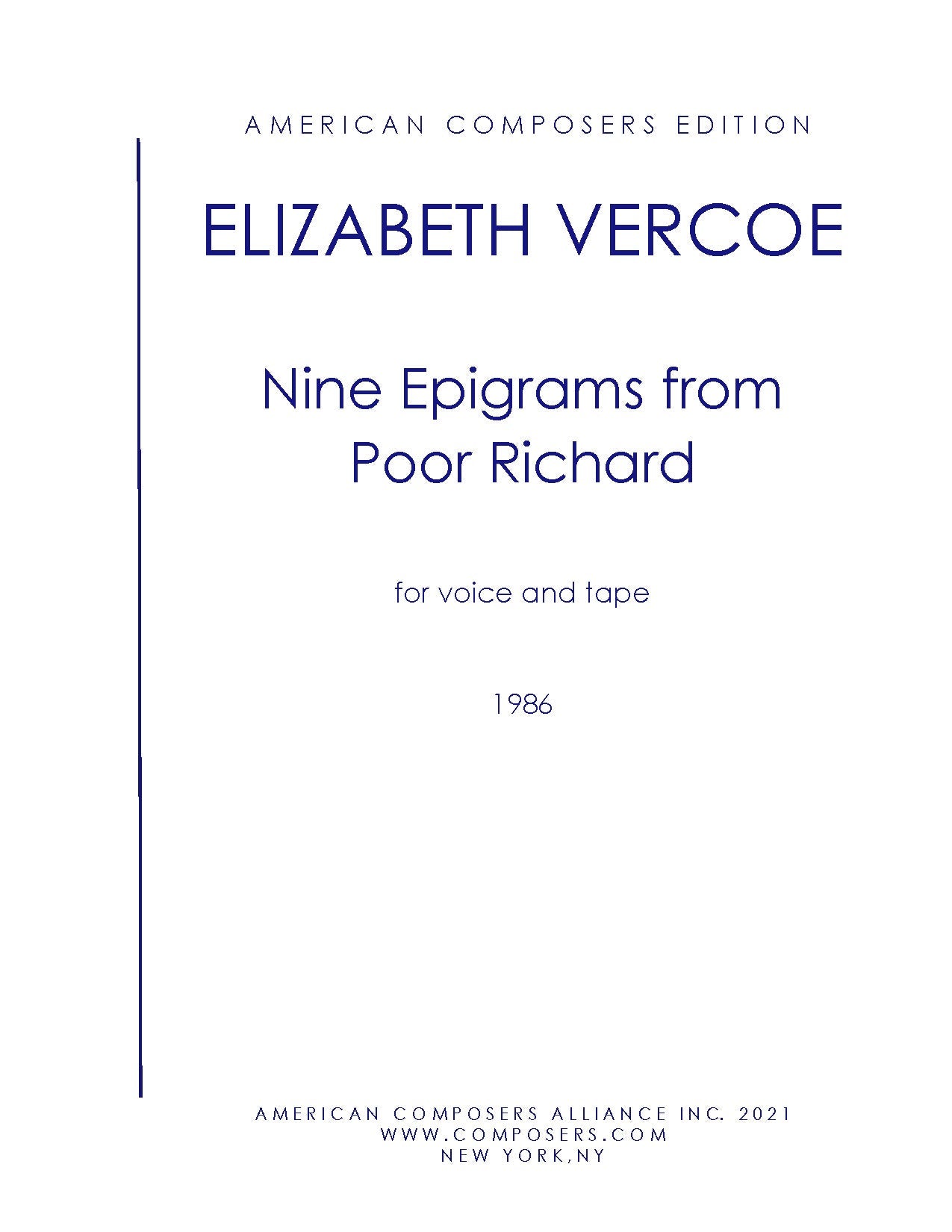 NINE EPIGRAMS FROM POOR RICHARD