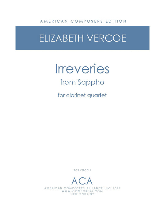 Irreveries for Clarinet Quartet