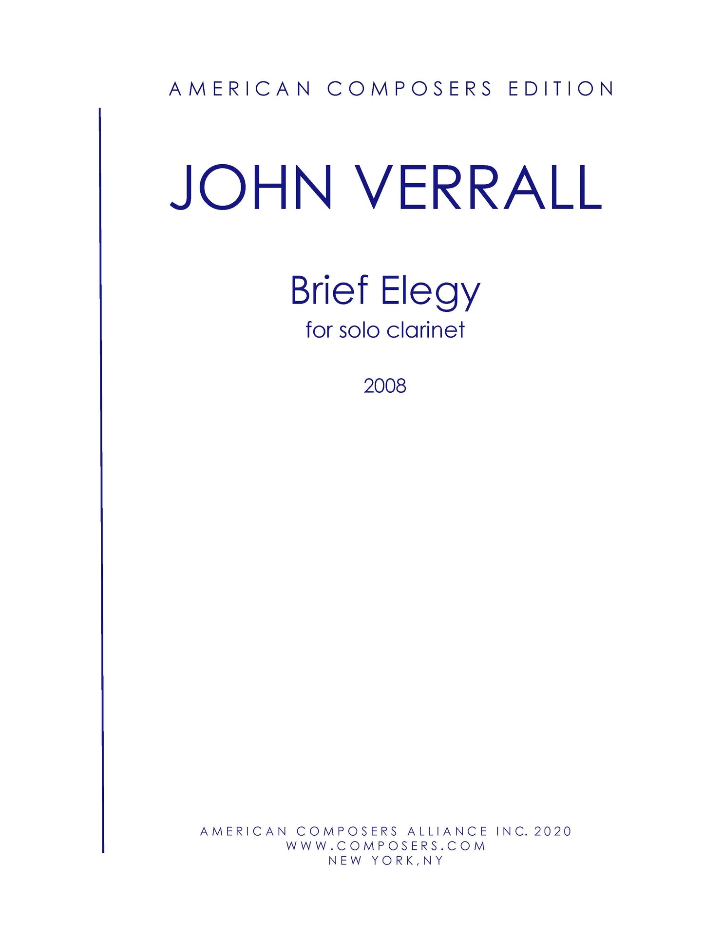 Brief Elegy