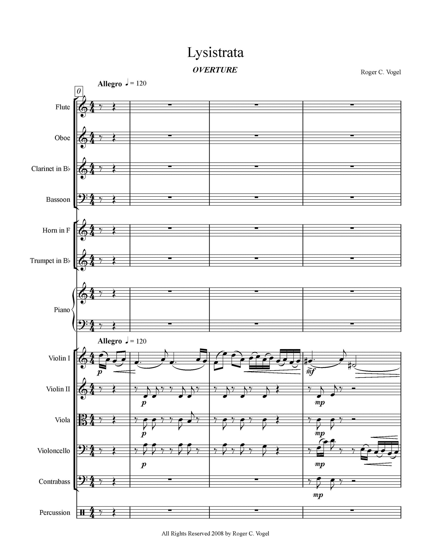 LYSISTRATA - A Chamber Opera in One Act (Six Scenes) (p/v score)