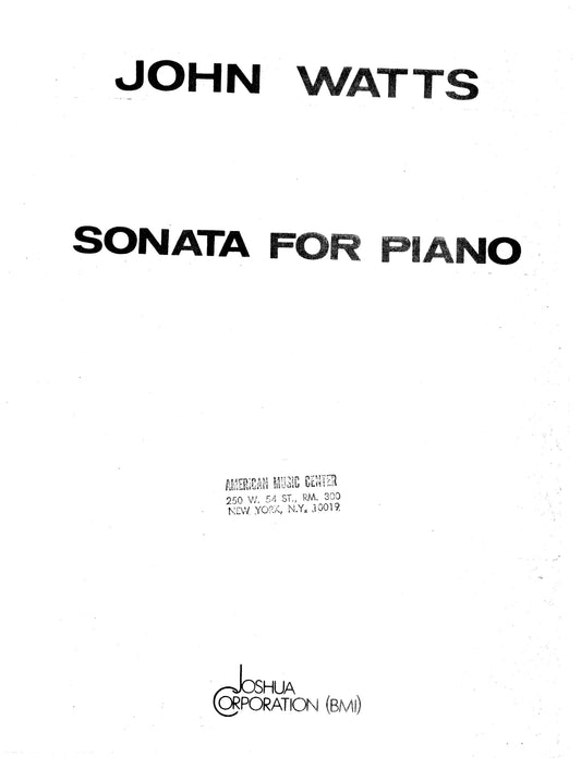 SONATA FOR PIANO