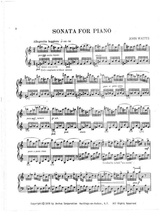 SONATA FOR PIANO