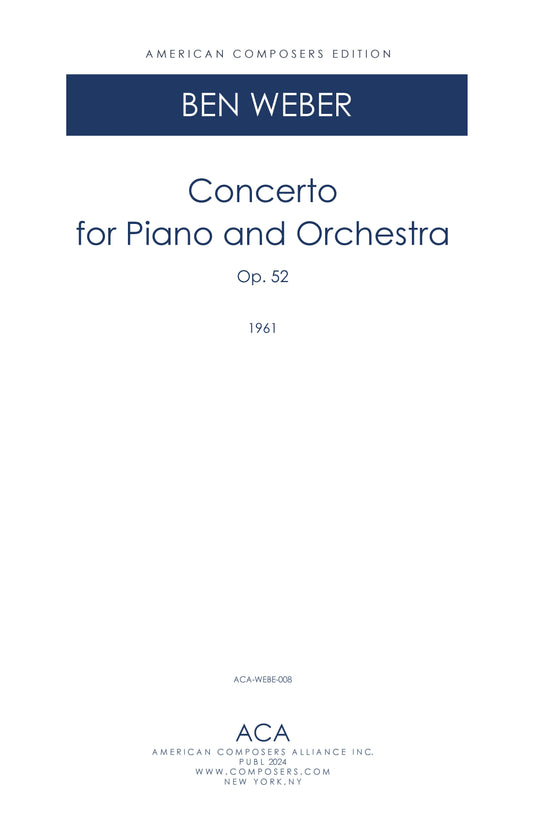 Concerto for Piano and Orchestra op. 52