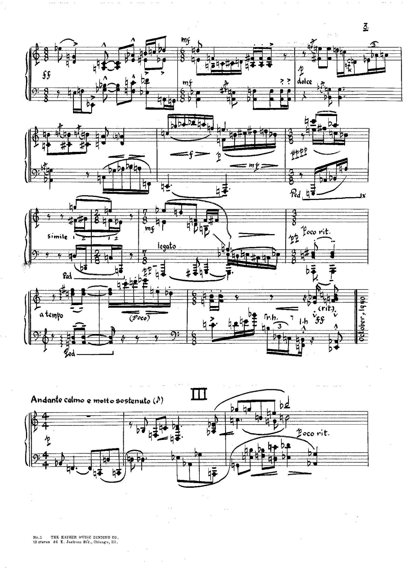 SUITE no 1 for Piano op 8