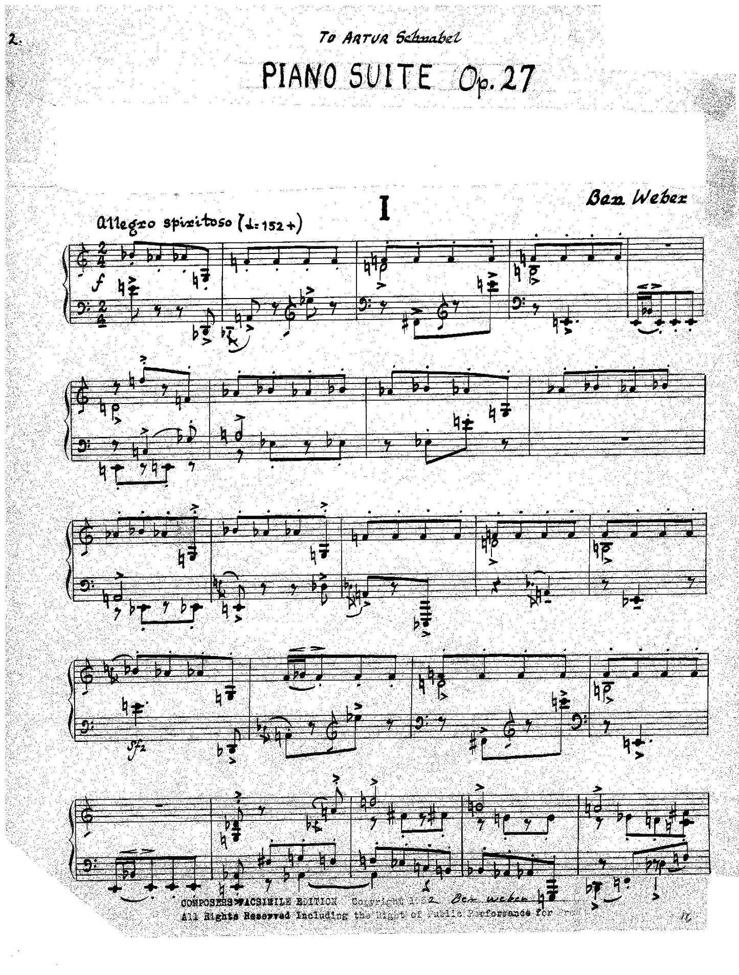 SUITE no 2 for Piano (Piano Suite op 27)