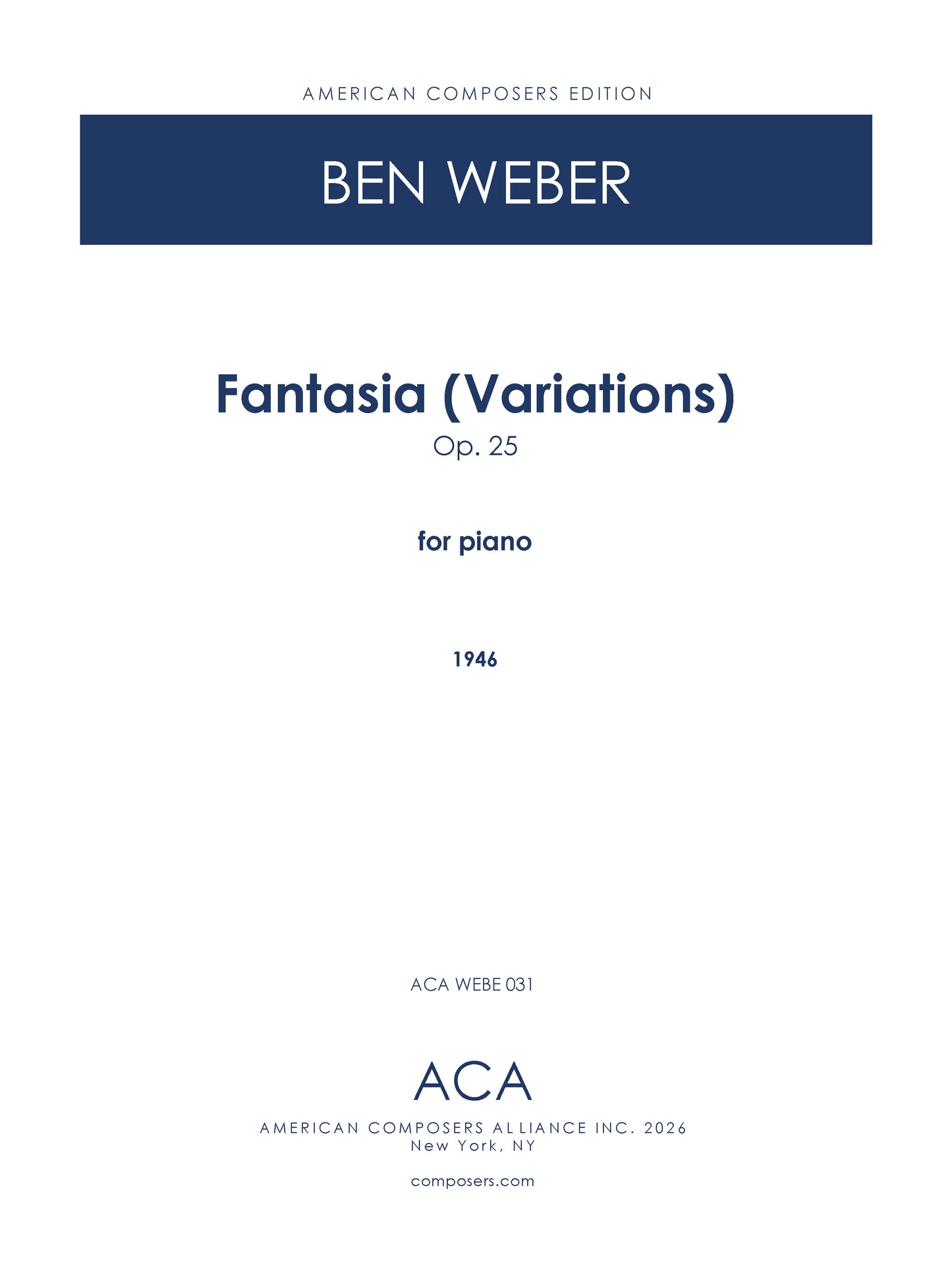 Fantasia (Variations), Op. 25