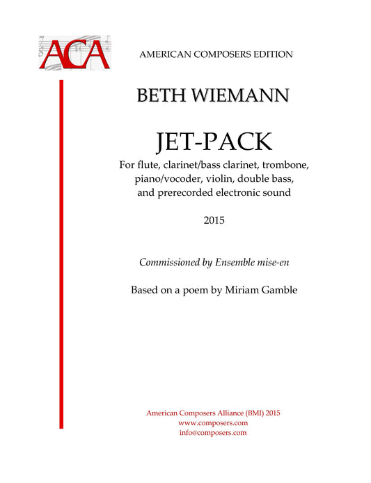 JET-PACK for ensemble of 6 and audio media