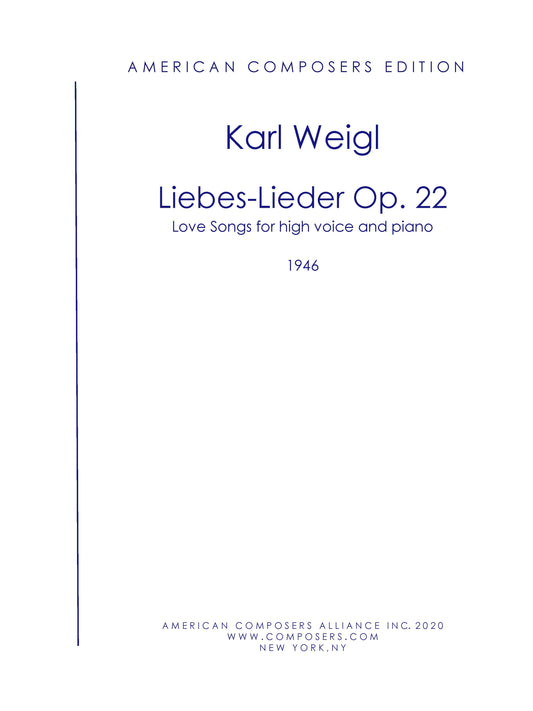 LIEBES-LIEDER,op 22