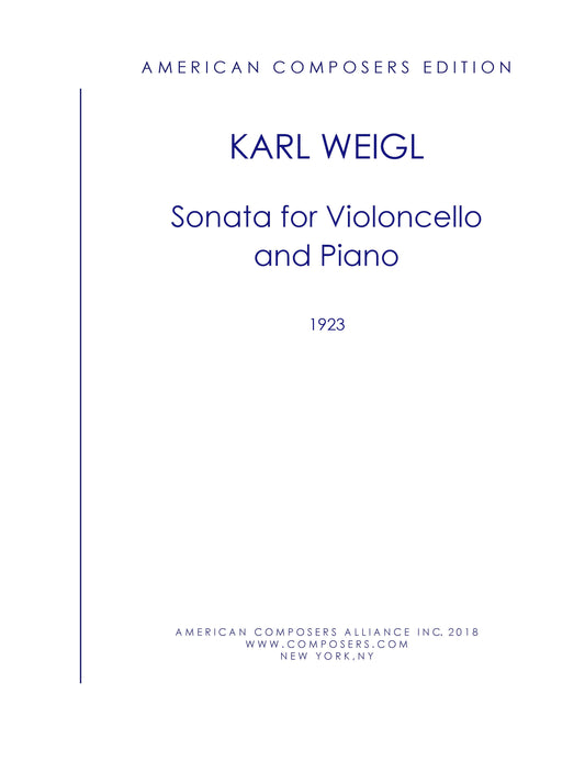 SONATA FOR VIOLONCELLO & PIANO