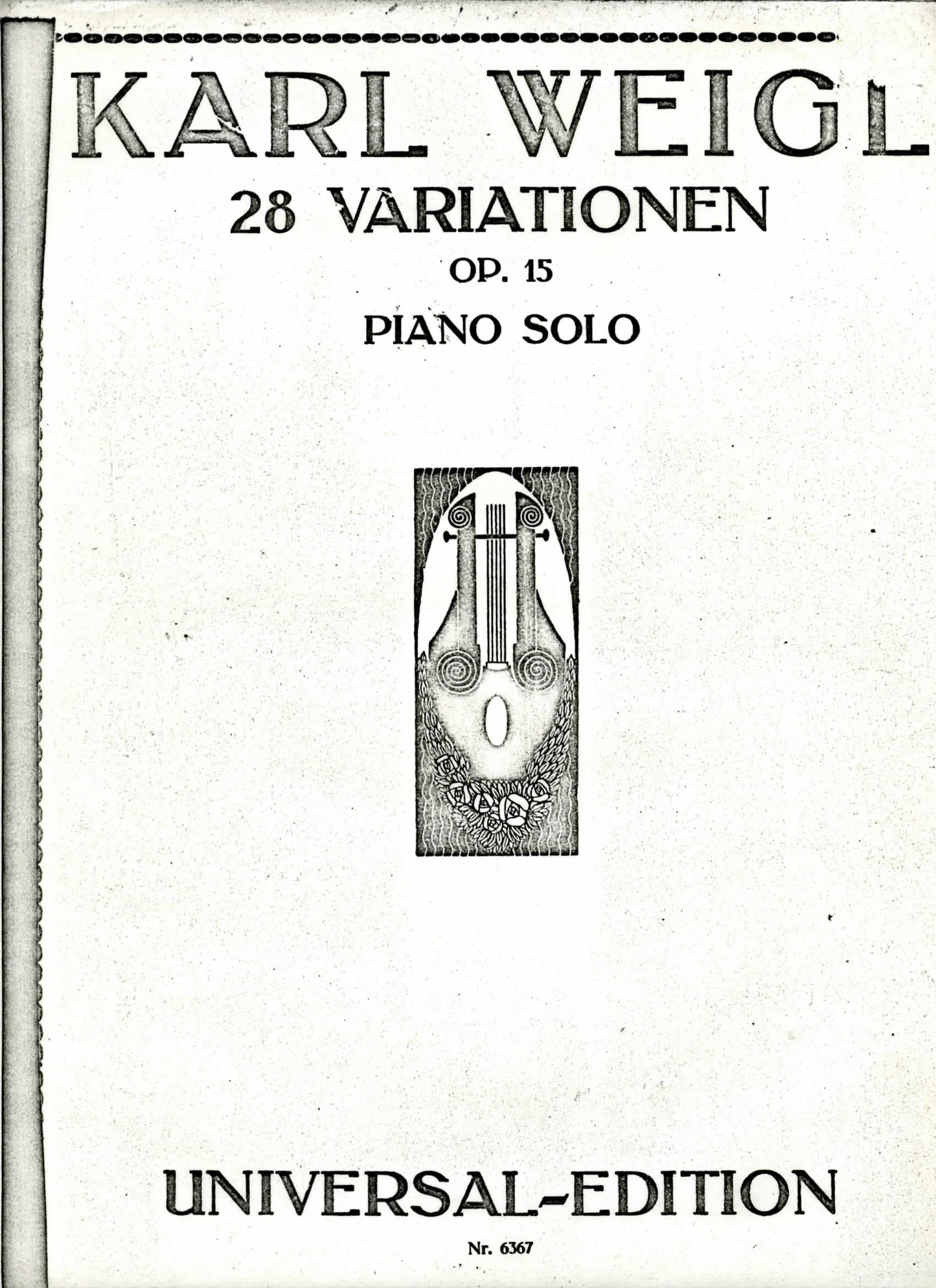 TWENTY-EIGHT VARIATIONS On an Original Theme Op. 15