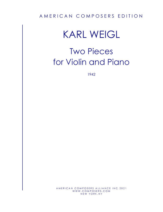 TWO PIECES FOR VIOLIN & PIANO