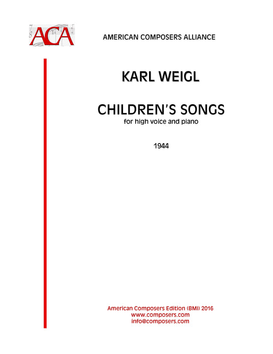 CHILDREN'S SONGS for high voice and piano