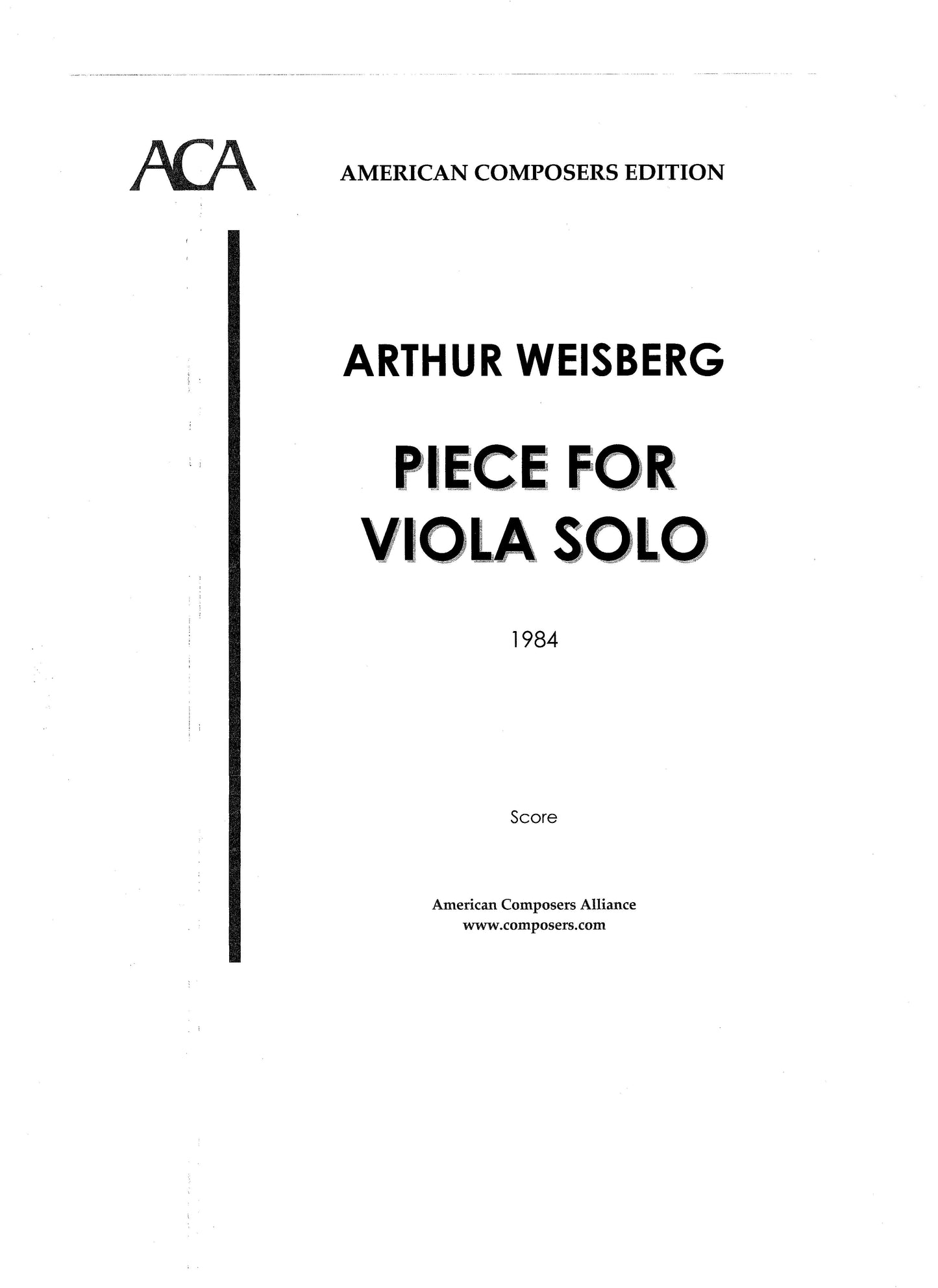 PIECE FOR VIOLA SOLO