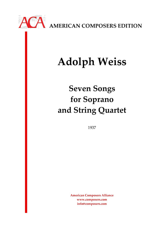 SEVEN SONGS for Soprano and String Quartet