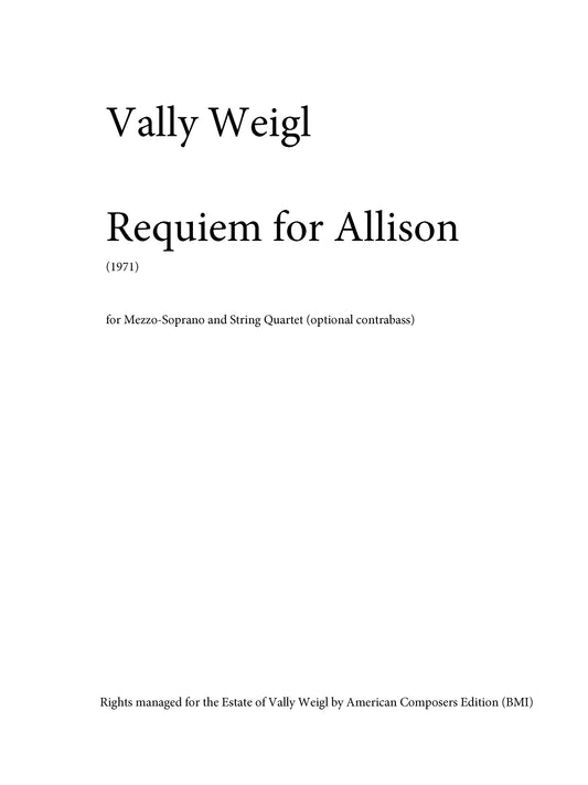 REQUIEM FOR ALLISON