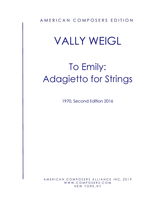 TO EMILY (ADAGIETTO FOR STRINGS)