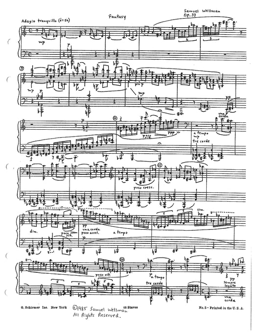 FANTASY FOR PIANO SOLO OPUS 33