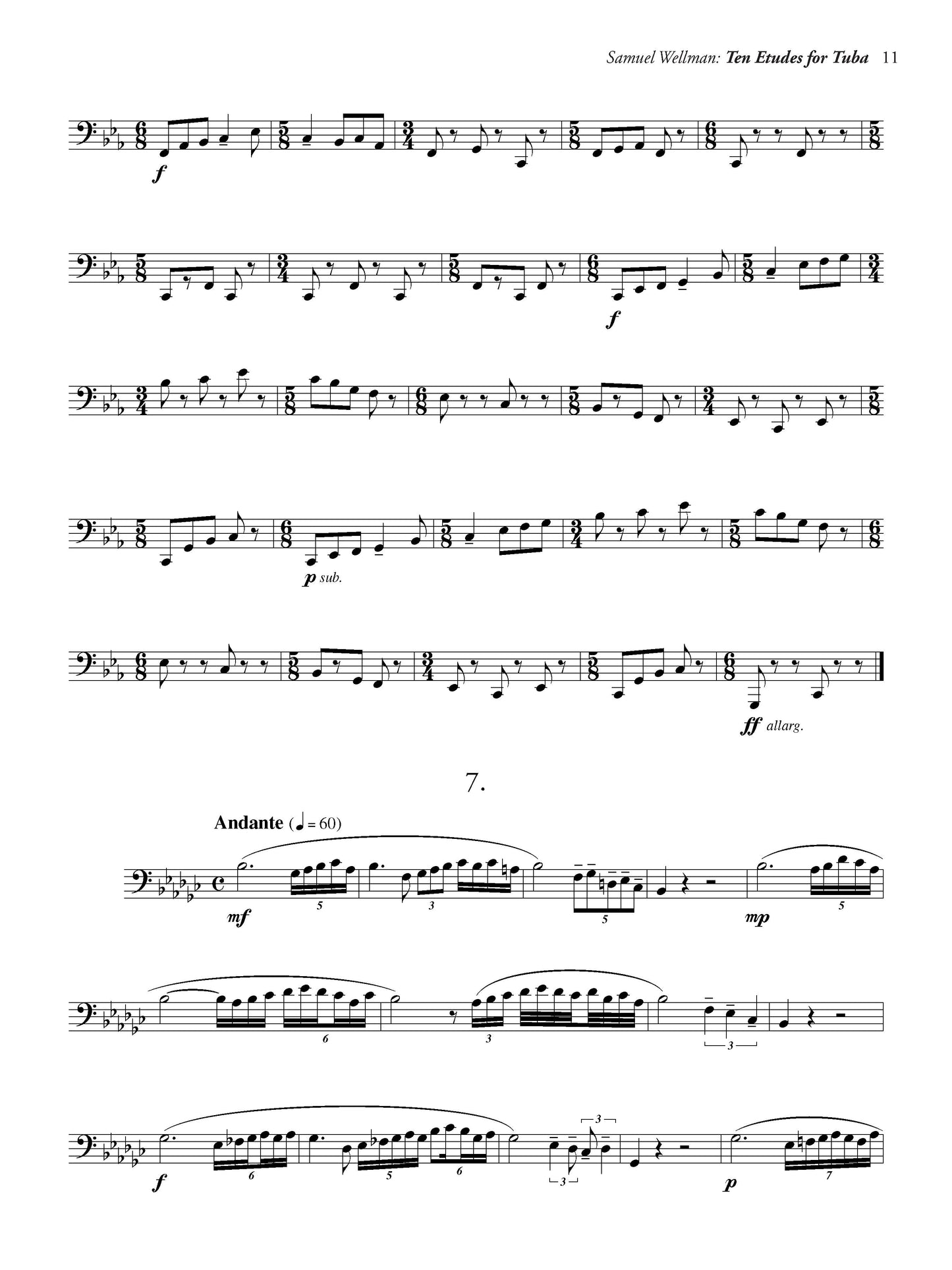 TEN ETUDES FOR TUBA