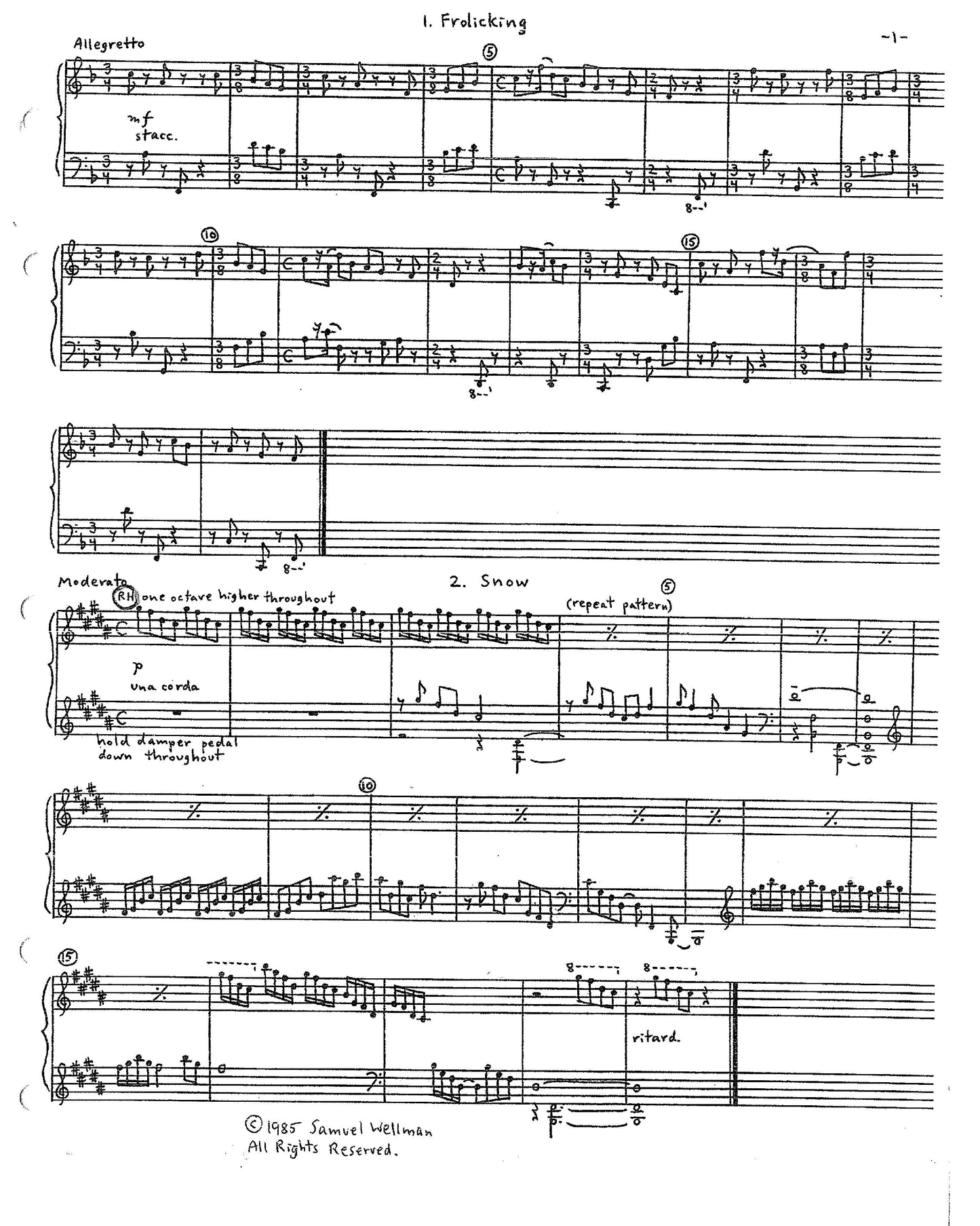 MOMENTS, Ten Pieces for the Intermediate Pianist, OPUS 37