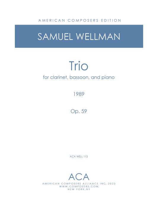 TRIO FOR CLARINET, BASSOON, AND PIANO OPUS 59