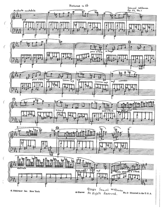 TWO NOCTURNES OPUS 23, for piano