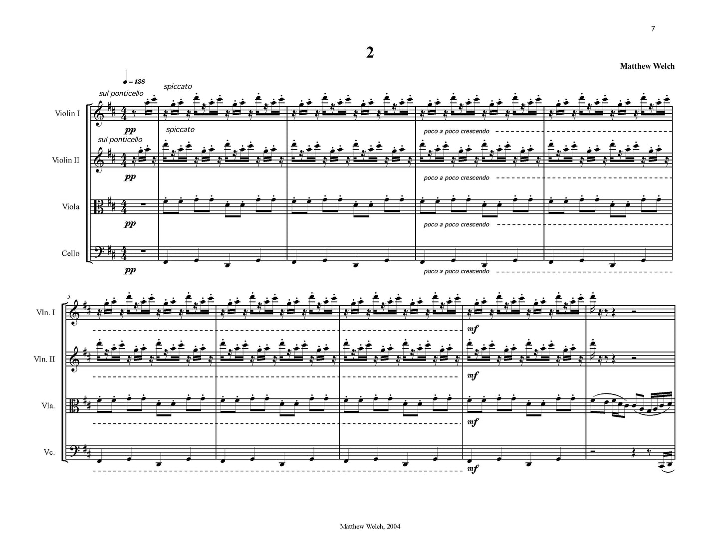 SIUBHAL TURNLAR for String Quartet