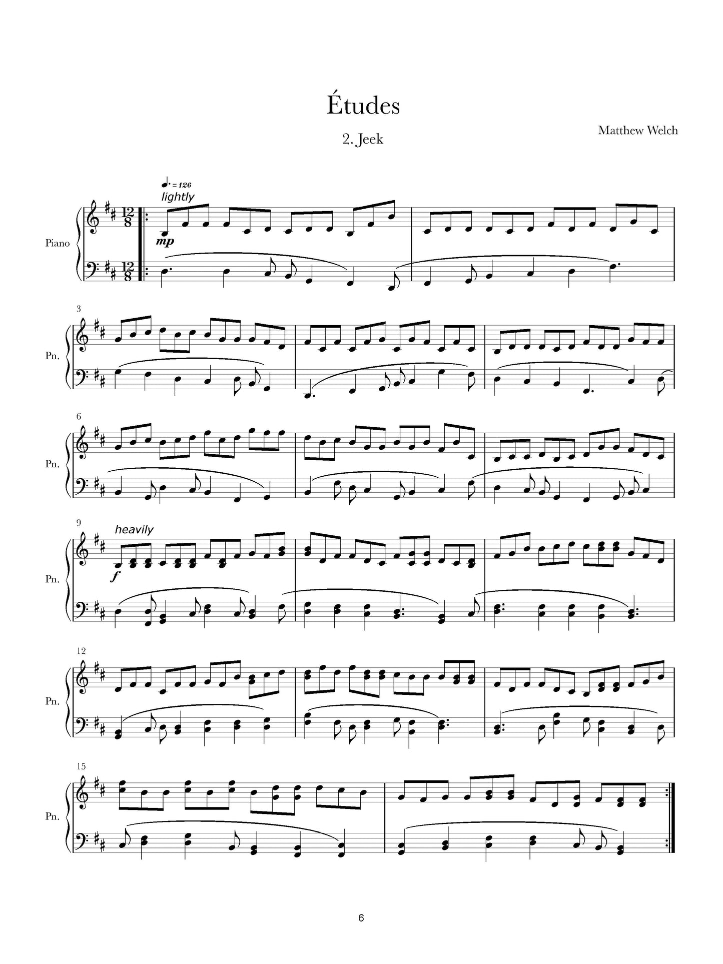 ETUDES FOR PIANO