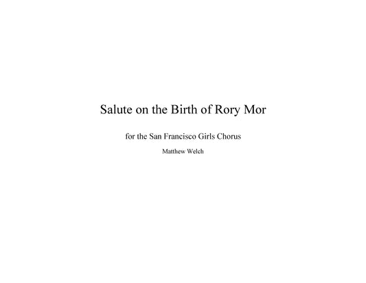 SALUTE ON THE BIRTH OF RORY MOR