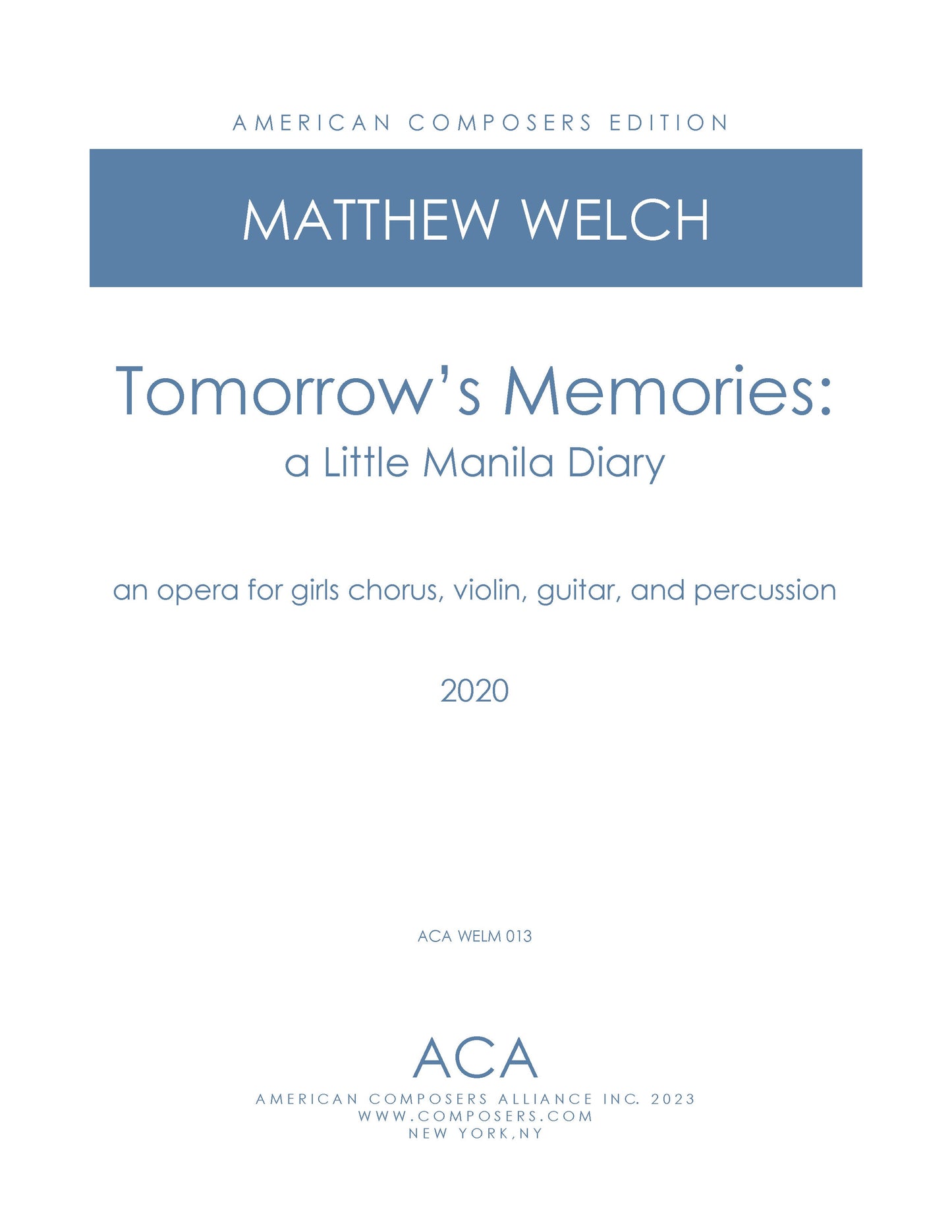 Tomorrow's Memories: A Little Manila Diary