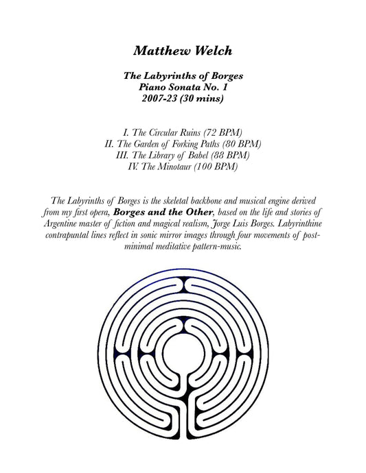 Piano Sonata No. 1 - The Labyrinths of Borges