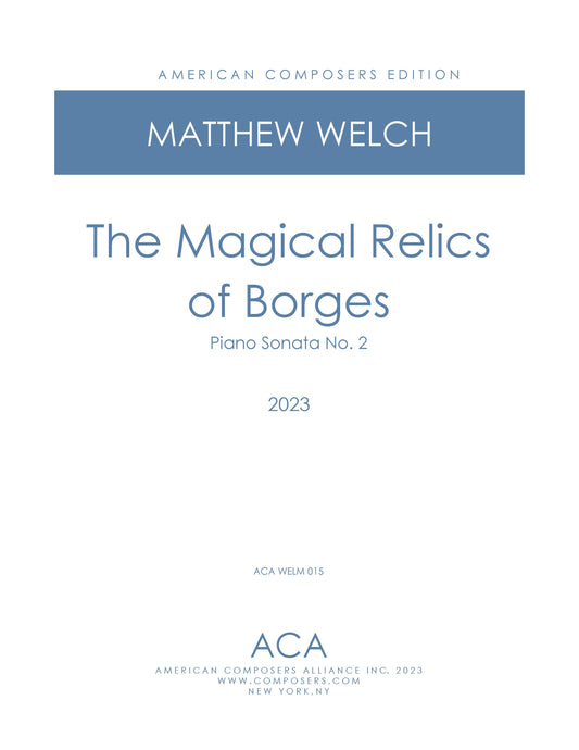 Piano Sonata No. 2 - The Magical Relics of Borges