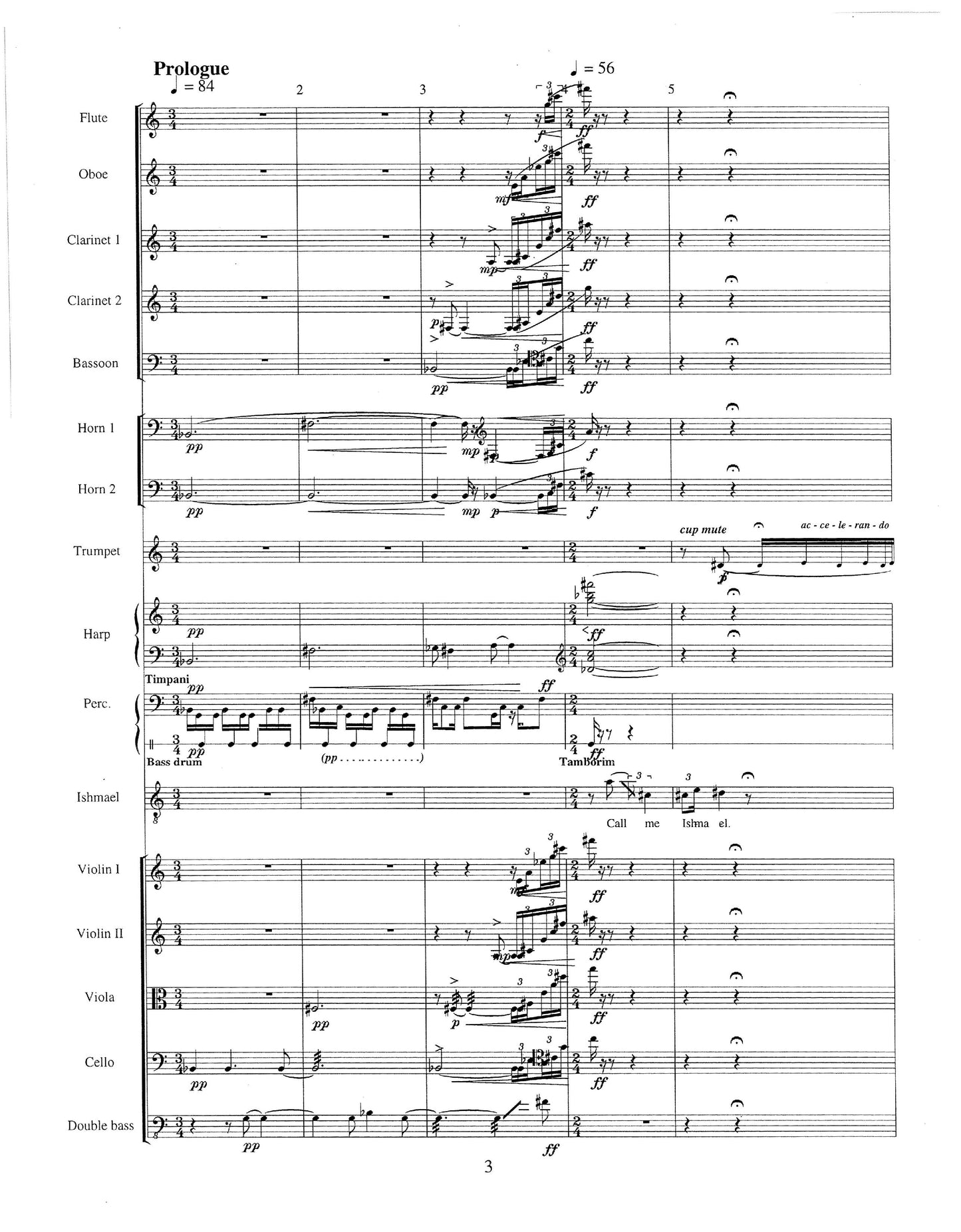 MOBY DICK, SCENES FROM AN IMAGINARY OPERA - full score in 2 vols